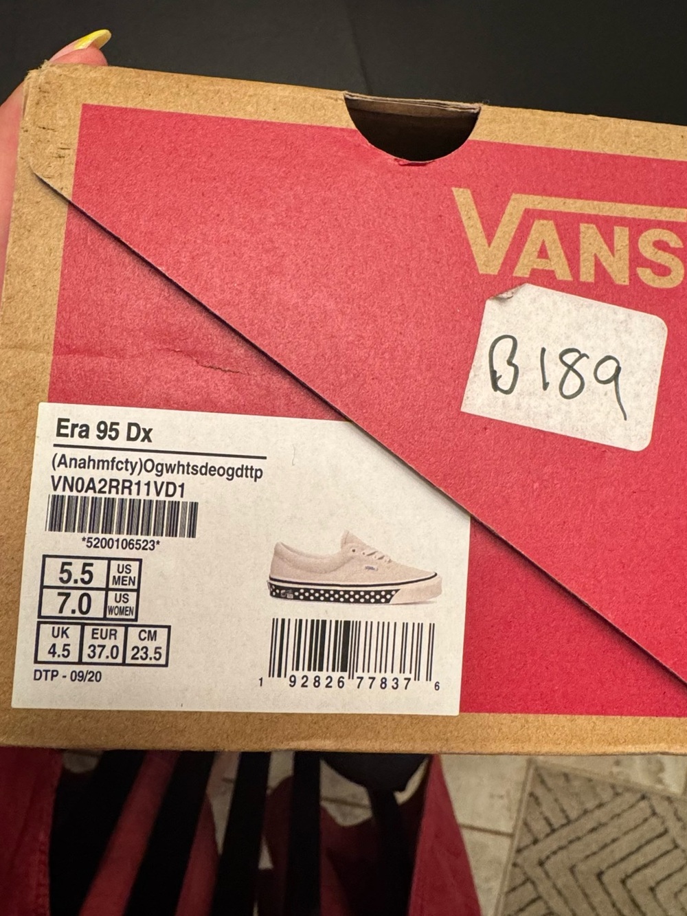 Vans Era 95 Dx Light Pink Canvas Sneakers with Black & White Polka Dot Platform